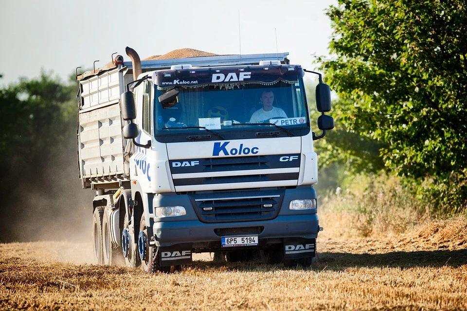 Grain trucks and farm vehicles